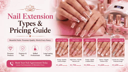 How much do nail extensions cost in Bangalore