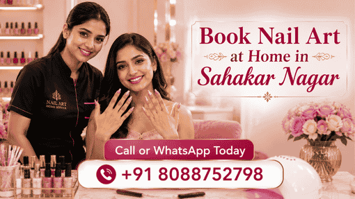 How do I book nail art at home in Sahakar Nagar