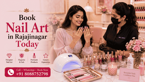 How do I book nail art in Rajajinagar at home