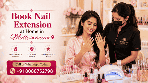 How long does a nail extension at home in Malleswaram take